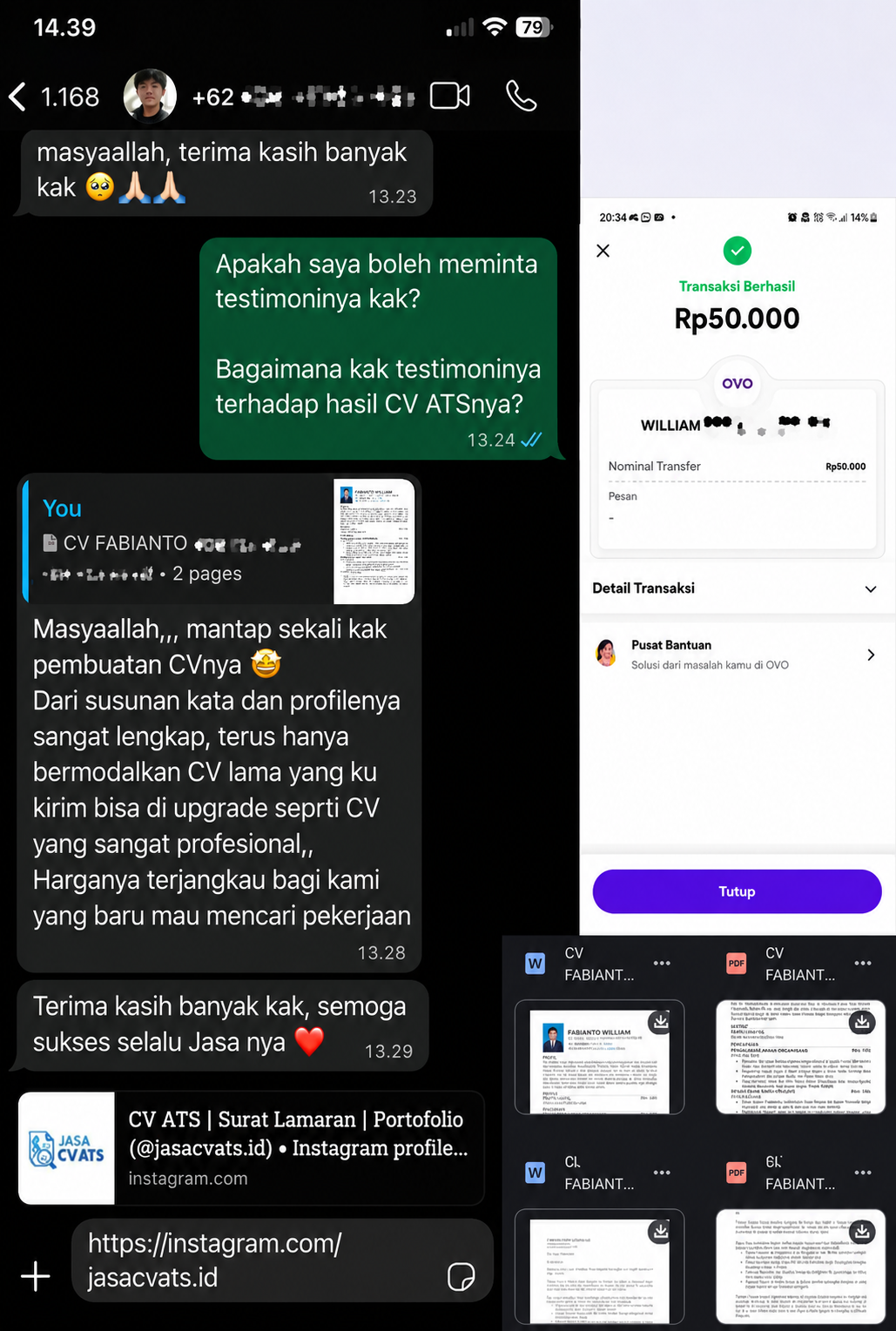 Testimoni customer 1